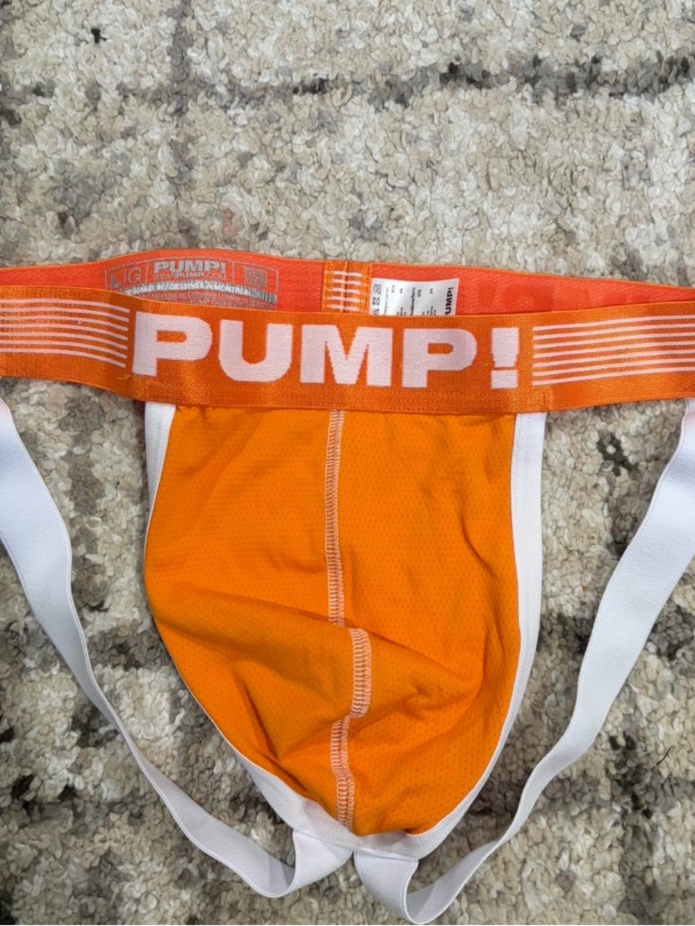 PUMP! Men's Orange Athletic Jockstrap Brief